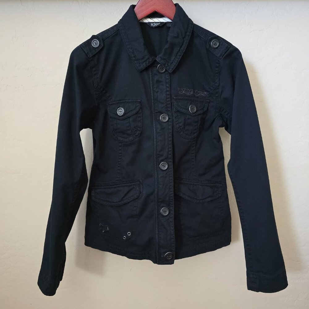 Fox Riders Company Black Utility Streetwear Jacket Medium - Picture 2 of 15